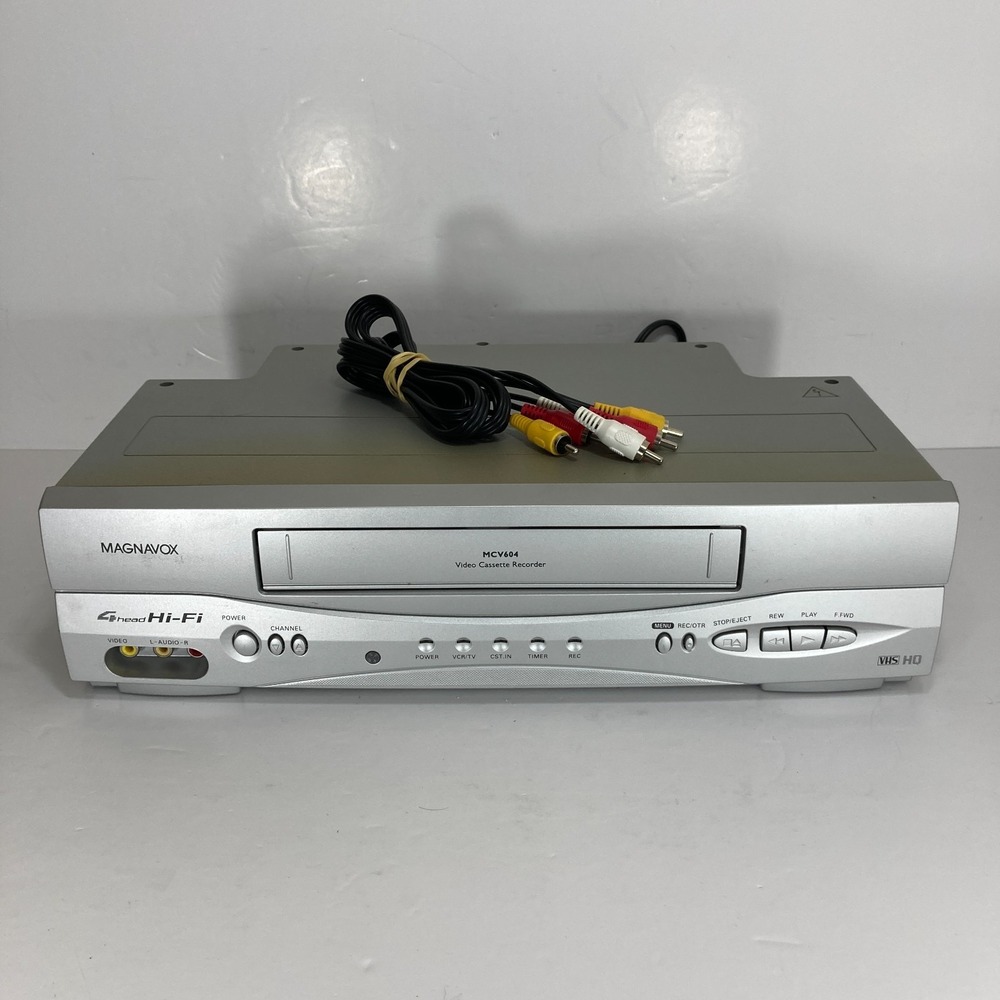 Magnavox Mcv604 VCR Video Cassette Recorder 4 Head HI-FI VHS HQ Tested No Remote